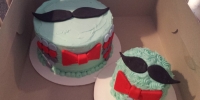 Moustache mini cake and smashcake