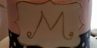 Ribbon Monogram Mini Cake